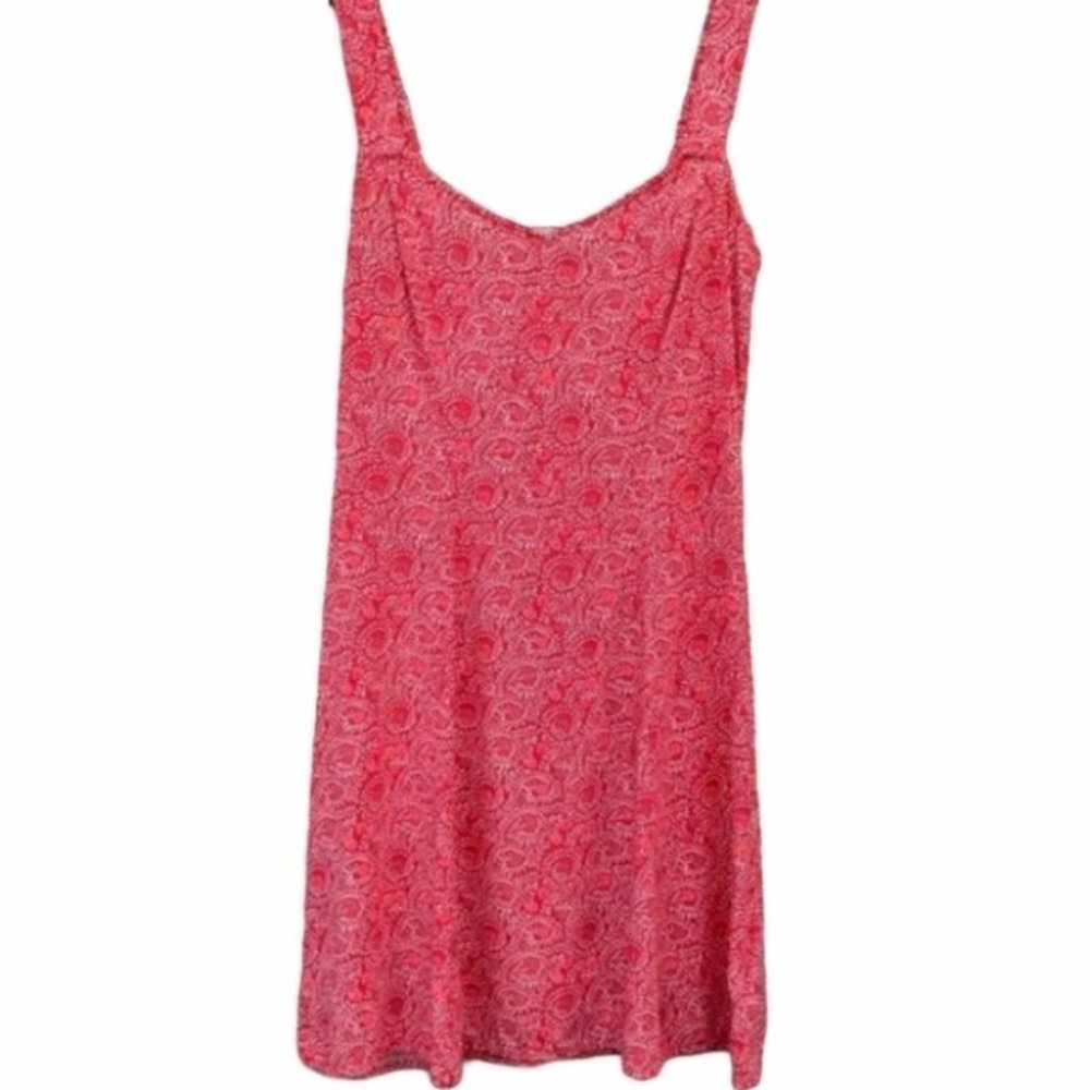 Gap summer dress. Red floral . Wide straps